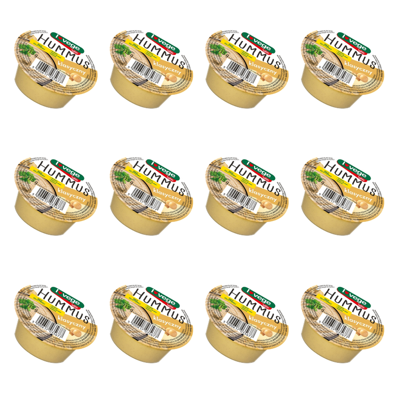 Lovege Hummus Klasyczny - Pasta z Ciecierzycy i Tahini Vege 115g Sante X12